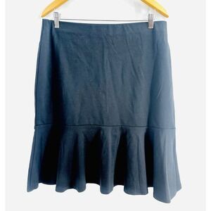 NWT Womens Lauren Ralph Lauren Viscose Sz L Knit Drop Waist Skirt Staples GG28